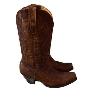 Old Gringo Women’s Western Cowboy Boots  Embroidered Brown Leather Sz 10